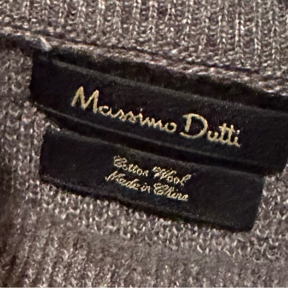 Gray  Massimo Dutti cotton wool turtleneck sweater. Like new. Small.